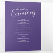 Lila Programm für die Hochzeitserneuerung (Innen Erste Seite)