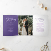 Lila Programm für die Hochzeitserneuerung (Innenseite)