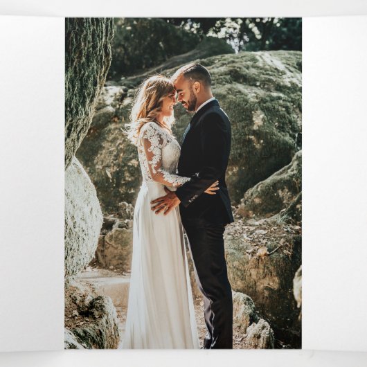 Lila Programm für die Hochzeitserneuerung (Innenseite Mitte)