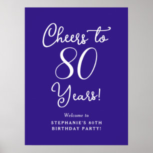 Lila Prost auf 80 Jahre Geburtstags Willkommen Poster