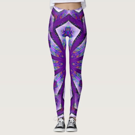 Lila Psychedelic Star.. Leggings (Vorderseite)