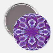 Lila Psychedelic Star.. Magnet (Vorderseite/Rückseite)