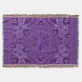 Lila Psychedelic Trip Blume Decke (Vorderseite)