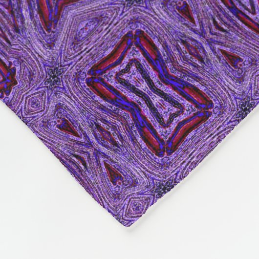 Lila Psychedelic Trip Blume Fleecedecke (Ecke)