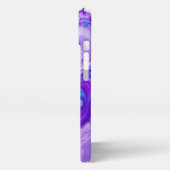 lila psychedelische Flüssigkeit iPhone Hülle (Linke Seite)