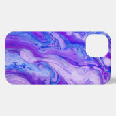lila psychedelische Flüssigkeit iPhone Hülle (Rückseite (Horizontal))