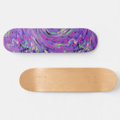 Lila Psychedelischer Swirl Skateboard (Horizontal)