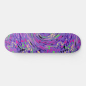 Lila Psychedelischer Swirl Skateboard (Horizontal)