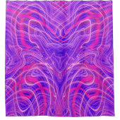 Lila psychedelisches Muster Duschvorhang (Vorderseite)