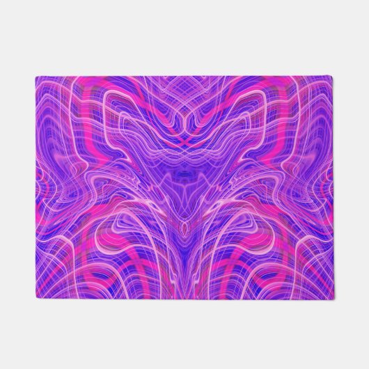 Lila psychedelisches Muster Fußmatte (Vorderseite)