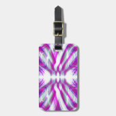 Lila psychedelisches Muster Gepäckanhänger (Vorderseite vertikal)