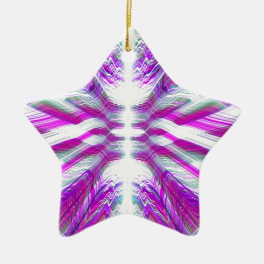Lila psychedelisches Muster Keramikornament (Vorne)