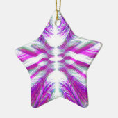Lila psychedelisches Muster Keramikornament (Links)