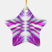 Lila psychedelisches Muster Keramikornament (Hinten)