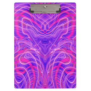 Lila psychedelisches Muster Klemmbrett
