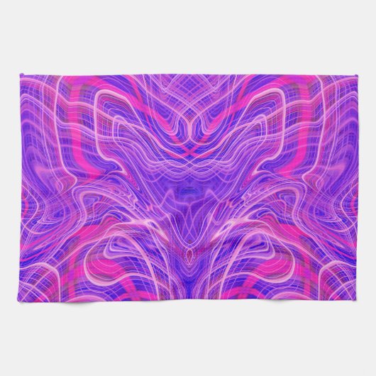 Lila psychedelisches Muster Küchentuch (Horizontal)