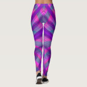 Lila psychedelisches Muster Leggings (Rückseite)