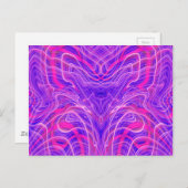 Lila psychedelisches Muster Postkarte (Vorne/Hinten)