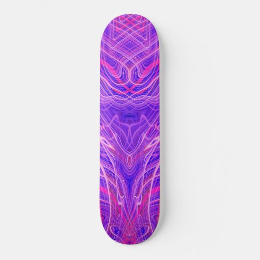 Lila psychedelisches Muster Skateboard (Vorderseite)