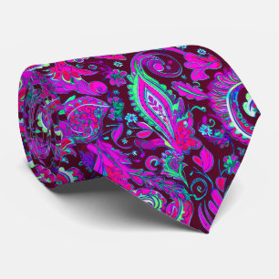Lila psychedelisches Paisley Krawatte