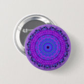Lila PsycheMandalakaleidoskop-Knopf-Button Button (Vorne & Hinten)