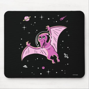 Lila PterodactylDinos im Weltraum Mousepad