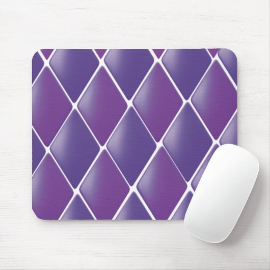 Lila Puffy-Diamantmuster Mousepad (Mit Mouse)