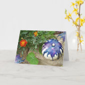 Lila Pumpkin - benutzerdefinierte Nachricht Karte (Gelbe Blume)