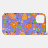 Lila Pumpkin-Patch Case-Mate iPhone Hülle (Rückseite (Horizontal))