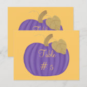 Lila Pumpkin-Tischnummer Postkarten (Vorne/Hinten)