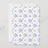 Lila Pumpkins Floral 16 . Geburtstag Dankeskarte (Rückseite)