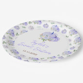 Lila Pumpkins Floral 16 . Geburtstag Pappteller (Schrägansicht)