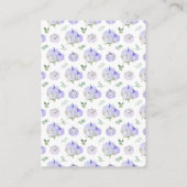 Lila Pumpkins Floral Diaper Raffel Begleitkarte (Rückseite)