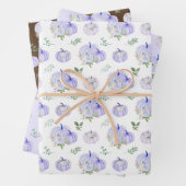 Lila Pumpkins Floral Geschenkpapier Set (Beispiel)