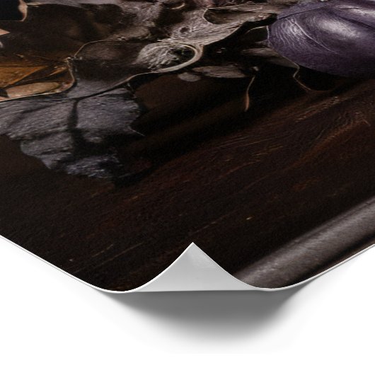 Lila Pumpkins gestapelt Poster (Ecke)