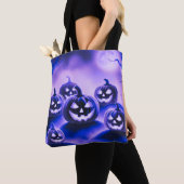 Lila Pumpkins Halloween Tasche (Von Nahem)