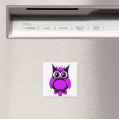 Lila Punk Owl Magnet (In Situ (Geschirrspüler))