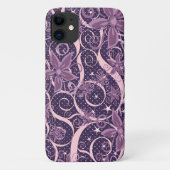 Lila Punkt-Blume Case-Mate iPhone Hülle (Rückseite)