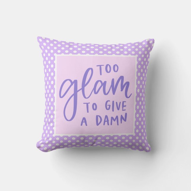 Lila Punkt Glam Girly Typografy Trendy Kissen (Vorderseite)