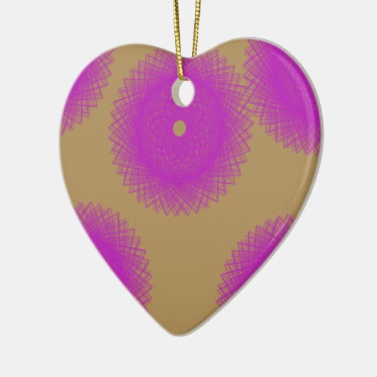 lila Punkt Keramikornament (Links)