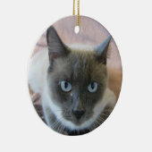 Lila Punkt siamesisch Keramikornament (Rechts)