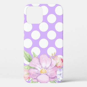 Lila Punkte Aquarellblume Moderne Case-Mate iPhone Hülle