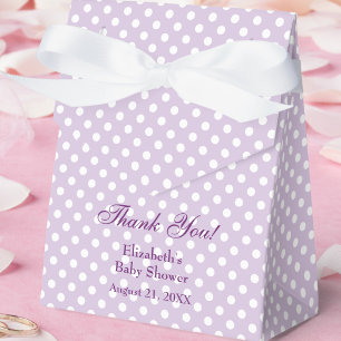 Lila Punkte Baby Shower Geschenkbox Geschenkschachtel
