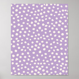 Lila Punkte - Druckpunkte für Tiere Poster