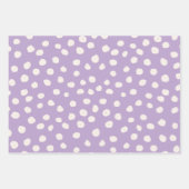 Lila Punkte - Druckpunkte Geschenkpapier Set (Vorderseite)