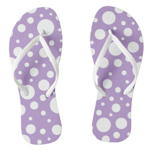 Lila Punkte Flip Flops Badesandalen