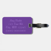 Lila Punkte Gepäckanhänger (Rückseite horizontal)