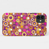 Lila Punkte-Muster Case-Mate iPhone Hülle (Rückseite (Horizontal))