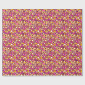 Lila Punkte-Muster Geschenkpapier (Flach)