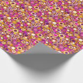 Lila Punkte-Muster Geschenkpapier (Ecke)